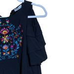 Southern Stitch  Medium Multicolor Floral Embroidered Print Cold Shoulder Dress Photo 2