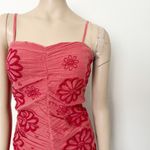 Free People [] Coral Eyelet Embroidered Smocked Sizzle Mini Dress NWT Sz Large L Photo 6