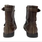 UGG  Australia Women 1971 Brown Leather Biker Boots Size 3 shearling lining Photo 7