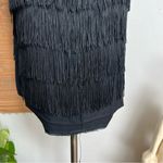 Vintage Great Gatsby Black Flapper Super Mini Dress or Tunic Size 8 Photo 5