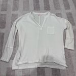 Pink Lily White Textured Knit Sweater Photo 0