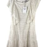 Sabina Musayev Libi Dress Ivory Lace Overlay Flutter Sleeve Ruffle Hem Fairycore Size M Photo 0