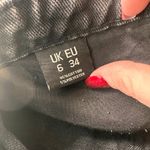 Pretty Little Thing  Black Mom Jeans Distressed Holes Size 2 Photo 6
