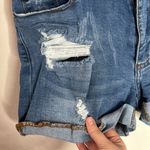 KanCan USA KanCan Medium Wash High Waisted Distressed Denim Shorts with Cuffed Hem size 29 Photo 5