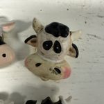 Statement Western Style 5 Snap On Button Cover Set of Cows + 1 Earring Gold Photo 2