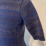 Athleta Ribbed Blue Space Dye Fit Flare Dress size S Photo 3