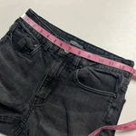 Faded black stretchy denim jeans size 26 Jeggings front back pockets Photo 3