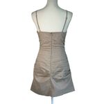 SOVERE Tova Mini Dress in Cafe Latte Small New Womens Linen Mini Tan Photo 5