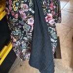 Forever 21  Black Metallic Floral Tiered Asymmetrical Maxi Dress Size Medium Photo 9