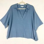 Athleta Westwood Sweatshirt Tee Size Medium Cottage Blue Athletic Athleisure Photo 2