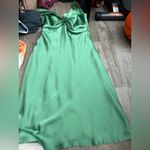 David's Bridal David’s bridal Elegant Green Sleeveless Dress midi size 10 Photo 2