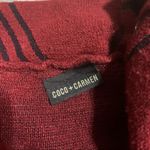 Coco + Carmen  Maroon Red W/Black lining Poncho Photo 2