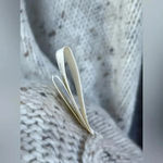 white + warren wool cashmere 3 hook grandpa cardigan oatmeal size medium Gray Photo 10