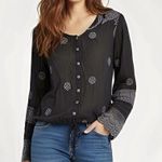 Johnny Was Womens Blouse XS Boho Bohemian Embroidered Festival Music Concert Photo 0