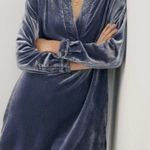 Anthropologie slate blue Melody velvet tunic dress size small Photo 1