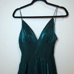Sherri Hill Green Ballgown with Pockets Size 2 Photo 3