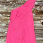 Farm Rio NWOT | Neon pink one shoulder dress | Small Photo 1
