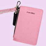 Marc Tetro Yorkie Graphic Pink Card Wristlet Card Holder Wallet NWT Photo 2