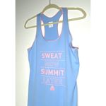 The North Face  Sweat Now Summit Later Blue Pink Athletic Tank Top Crewneck Sz M Photo 1