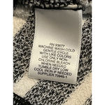 Liz Claiborne Sweater Blouse Womens Size M Black White Striped Kangaroo Pocket Photo 6