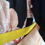 Nicole Miller  Original Black Floral Linen Dress Classic Coastal Boho Medium Photo 5