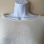 Max Studio London Knit Tunic Top Ivory Long Sleeve Tie Cuff Boat Neck Large‎ Photo 4