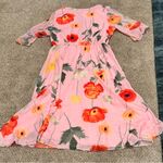 Gibson Latimer XL Feminine Romantic Ruffle Floral Frenzy Dress Sheer Whimsy Photo 6