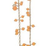 J.Crew  Gold Tone Orange Beaded Statement Necklace Jewelry Photo 0