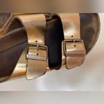 Birkenstock Arizona Soft Footbed Leather Metallic Copper Gold Sandals Size 9-9.5 Photo 6
