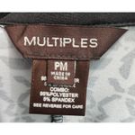 Multiples  Petite Green Space Sleeveless Midi Dress Palm Leaf Print Size PM Photo 2