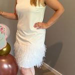 Sam Edelman White Feathered Dress Photo 0