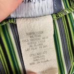 Vintage 90s Uncivilized Green Pinstriped V Neck Short Sleeve Top Small Photo 7