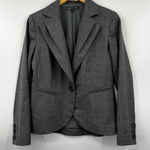 Lafayette 148  Women's One Button Blazer Jacket Long Sleeve‎ Dark Gray Size 4 Photo 0
