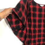 New Amaryllis Red & Black Plaid‎ Oversized Kimono Size Small Size M Photo 7