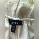 Trixxi  Floral Ruffle babydoll mini Dress back cut out back tie sz M Photo 10