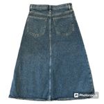 COS  Denim A Line Midi Skirt With Front Slit Size 2 Photo 2