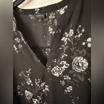 Torrid  Floral Black LS Vneck Blouse XL Photo 2