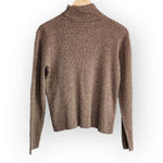 American Vintage Vintage Liz Claiborne Brown Knit Long Sleeve Turtle Neck Shirt S Photo 4
