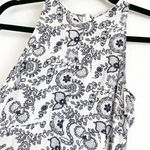 A.L.C. Black & White Floral Silk Sleeveless Blouse Photo 8