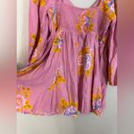 Free People Francesca amino Dress Tunic Floral Dawn Rose Combo Large L/S $148 Photo 13