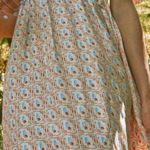 Hunter Bell Hunter‎ Bell Dress Palmer Floral Tulip Puff Sleeve White Orange Maxi Dress Sz M Photo 1