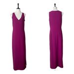 Boston Proper  Maxi Dress Beyond Travel V-neck Magenta Pink Women’s Size Medium Photo 11