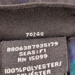 Apostrophe  M Black Blue Green Abstract Print Sleeveless‎ Ruffle Trim Tank Top Photo 9