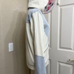 Inc international  Concepts Cream and blue-Gray hoodie Jacket Photo 2