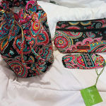 Vera Bradley Trio Paisley Tote bag, Cosmetic Bag, and Sunglasses Case/Holder NEW Photo 0