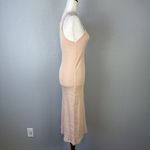 AMO Womens Long Rib Midi Tank Dress Size M Peach Beige Cotton Boho Beach Pink Size M Photo 4