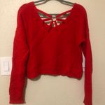 Red Cropped Sweater Photo 1