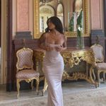 House Of CB  | Olivette Corset Maxi Dress‎ I'm Crystal satin Size Large NWOT Photo 1