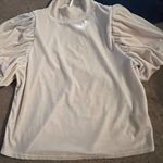 Free People  Blush Velvet Puff Sleeve Top NWOT small Photo 4