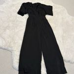 Strut & Bolt  Black Satin Kimono Sleeve Wide Leg Jumpsuit Photo 7